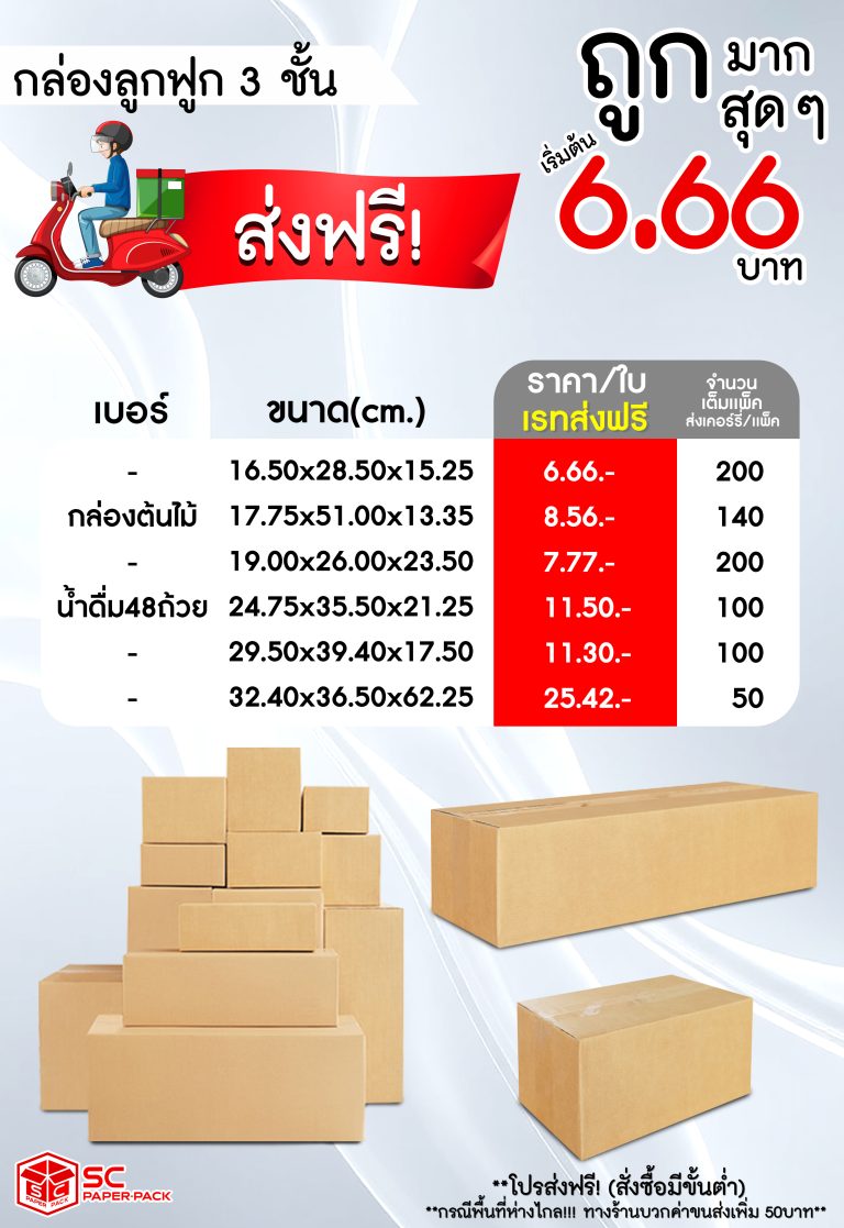 กล่องลูกฟูก 3 ชั้น